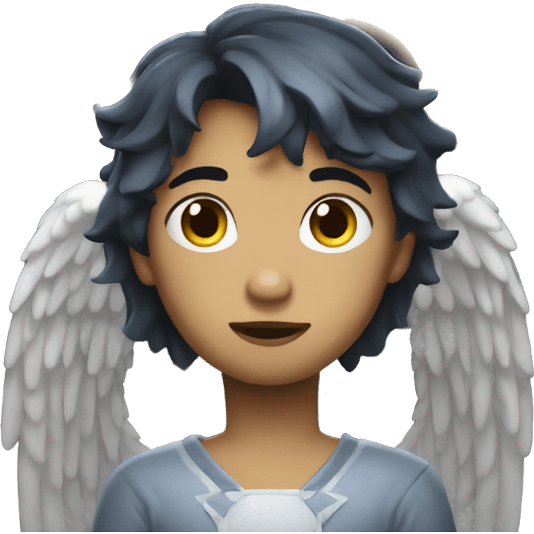 angel of dark lightning night emoji