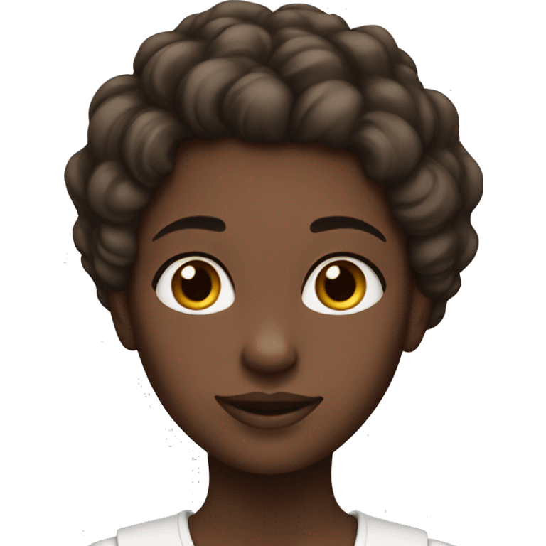 Black girl short hair white girl with brown hair emoji