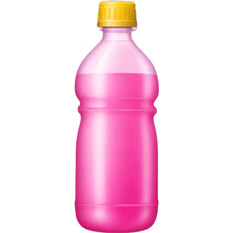 plastic bottle with crystaline pink liquid emoji