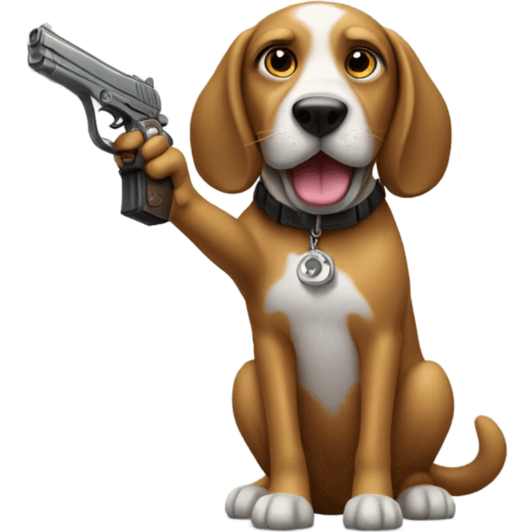 dog with gun emoji