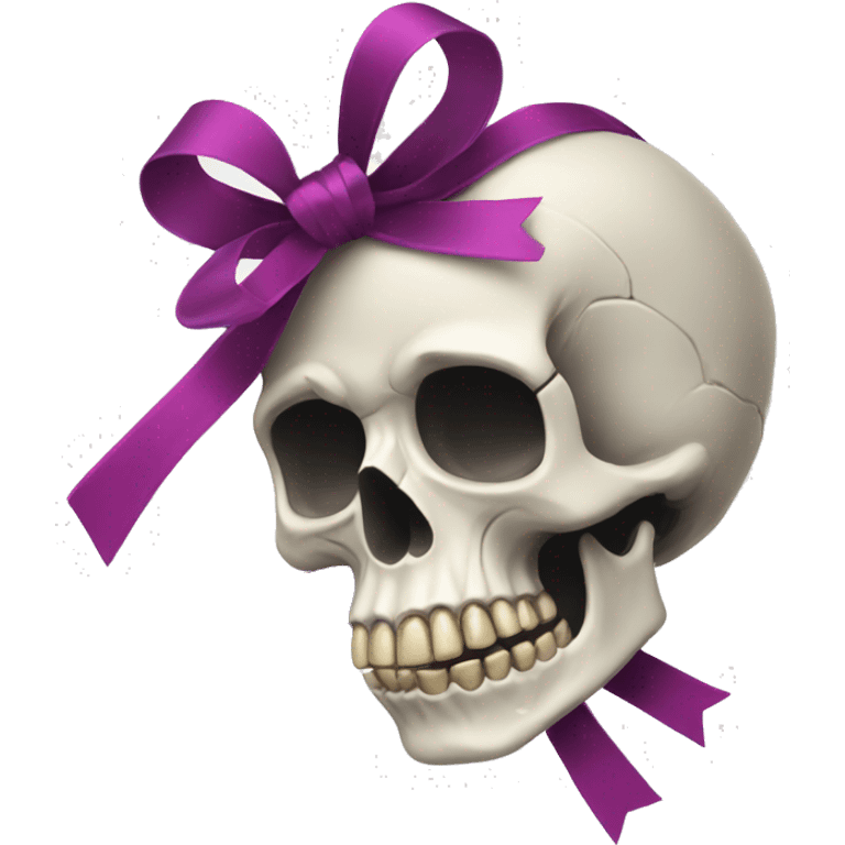 scull with a ribbon  emoji