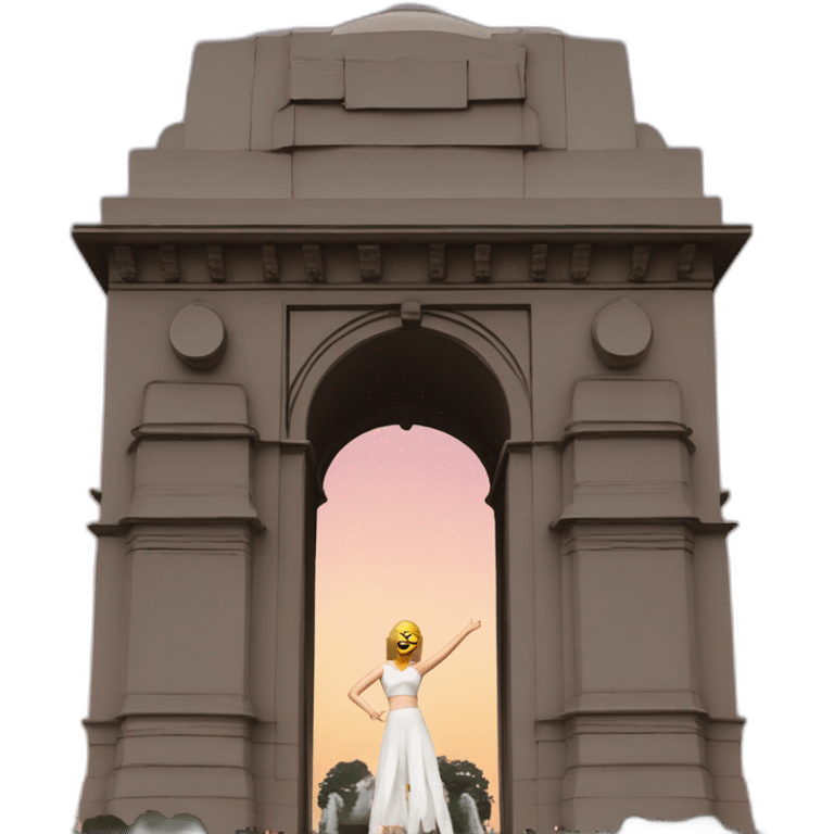 Taylor swift singing at India gate  emoji