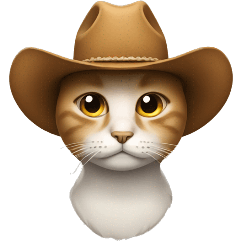 sad cat with cowboy hat emoji