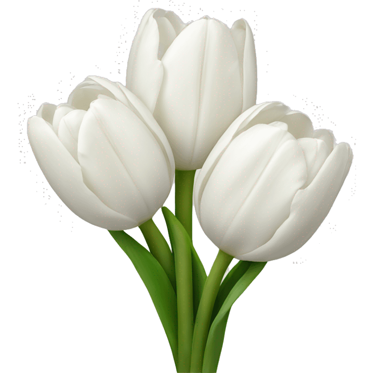 White tulips  emoji