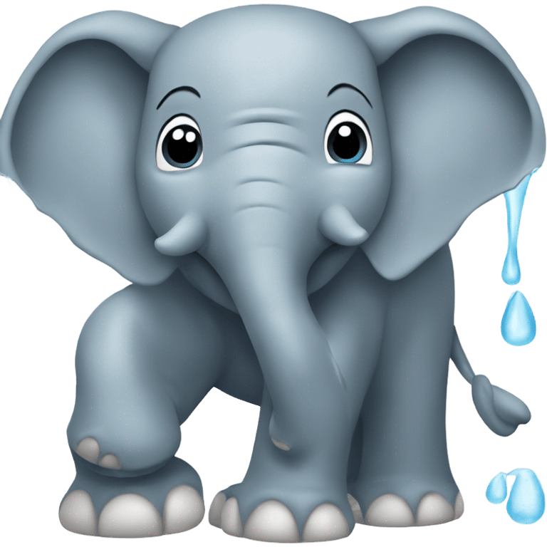 Elephant squirting water from its trunk emoji