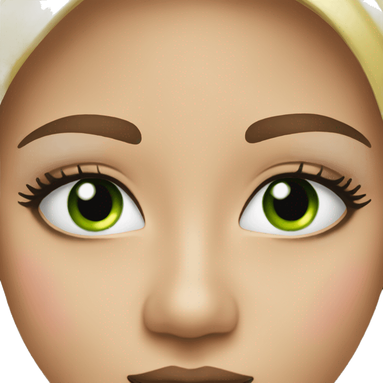 Makeup . Change eyes to green emoji