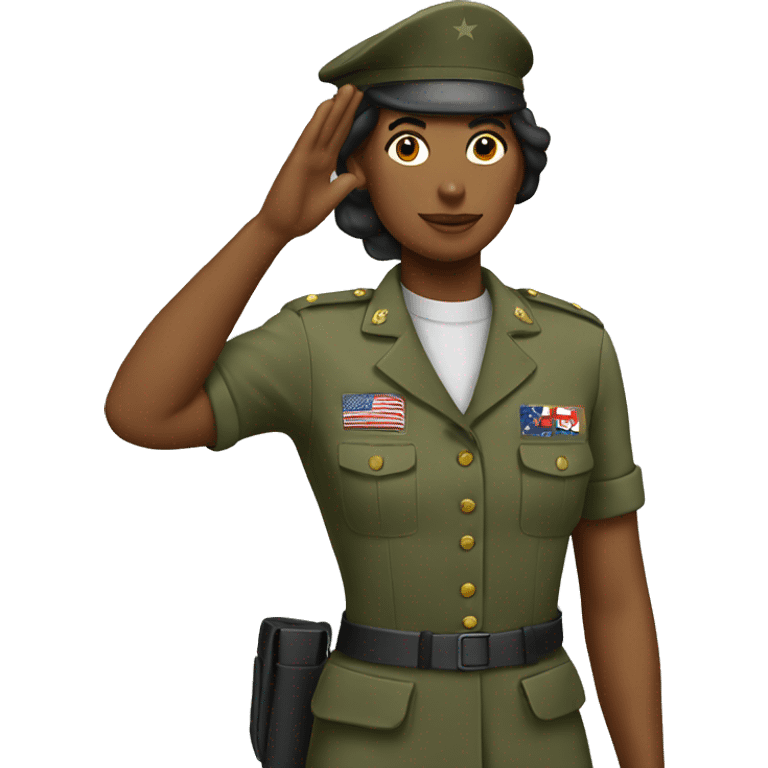 solider saluting woman emoji