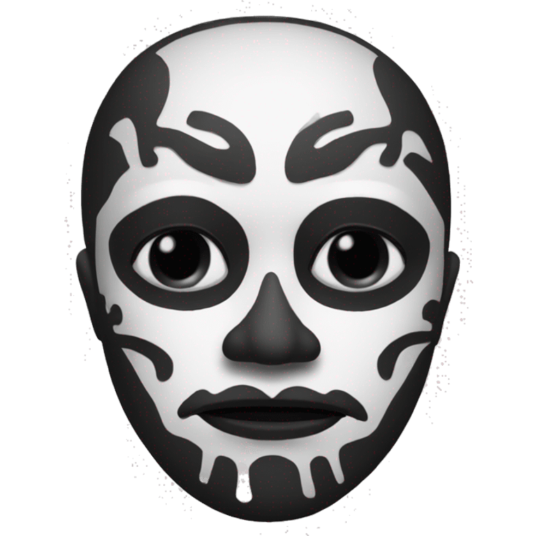 Mexican deathmask Black and white emoji