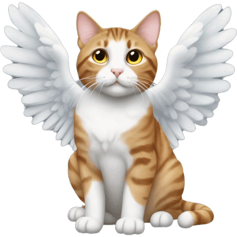 tabby cat with angel wings emoji