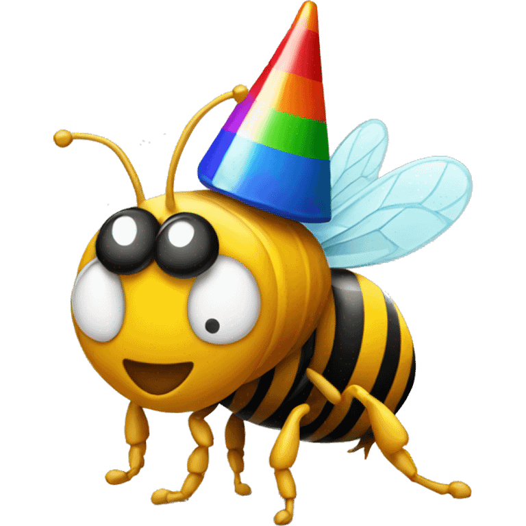 bee with party hat  emoji