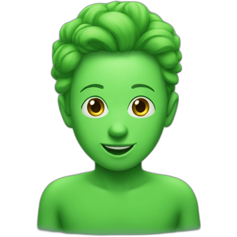 green human hi emoji