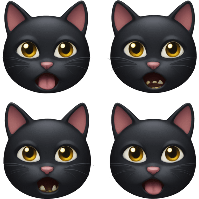 Black cat mad emoji