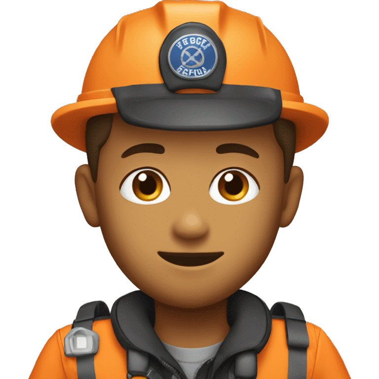 search an rescue personnel orange uniform emoji