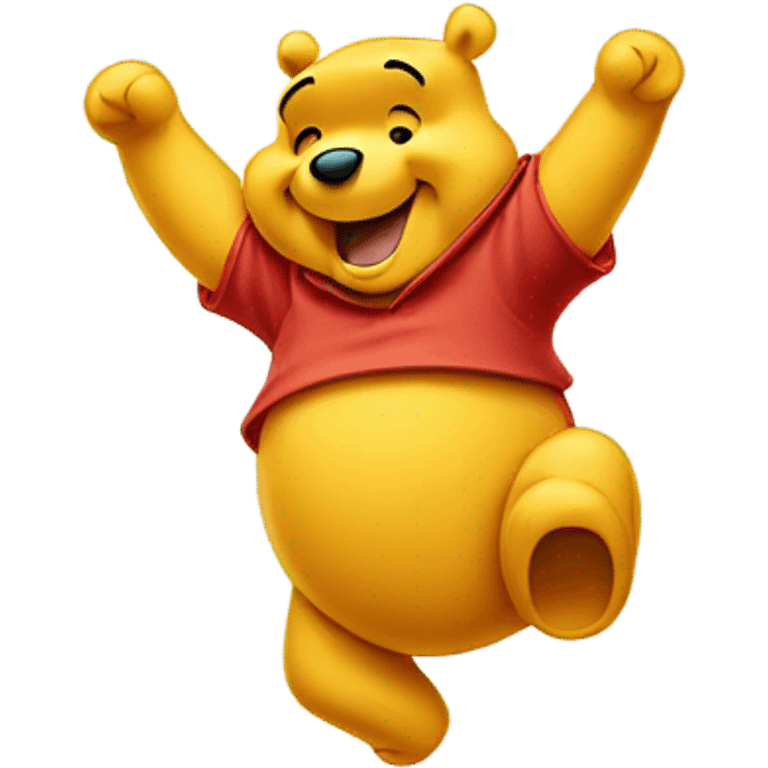 Winne the Pooh waving hello emoji