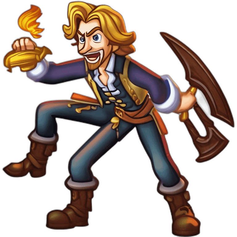 Guybrush Threepwood fighting emoji