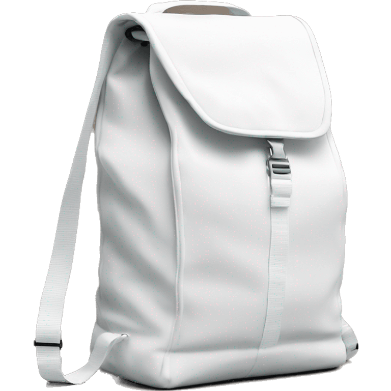 all white shoulder gym bag, white strap emoji