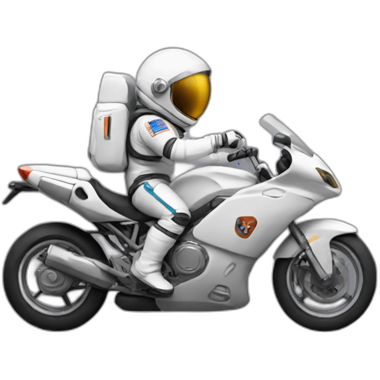 Astronaut riding motorcycle emoji