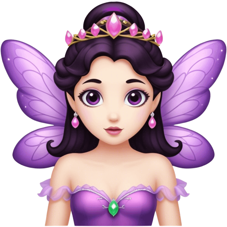 sugar plum fairy with dark hair  emoji