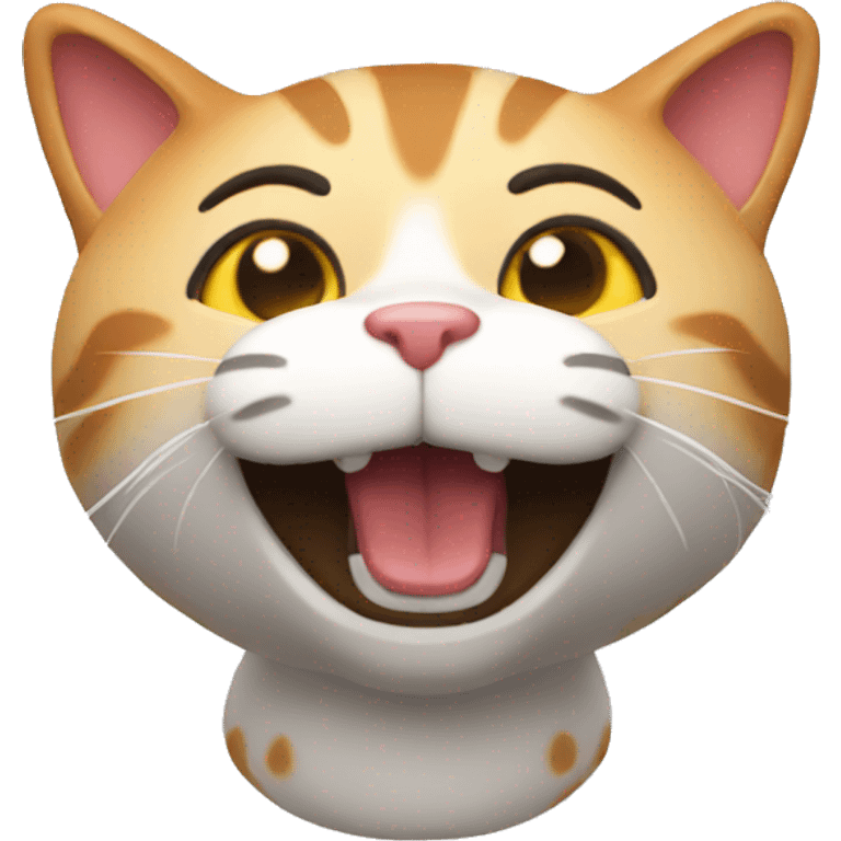 3D funny cat emoji