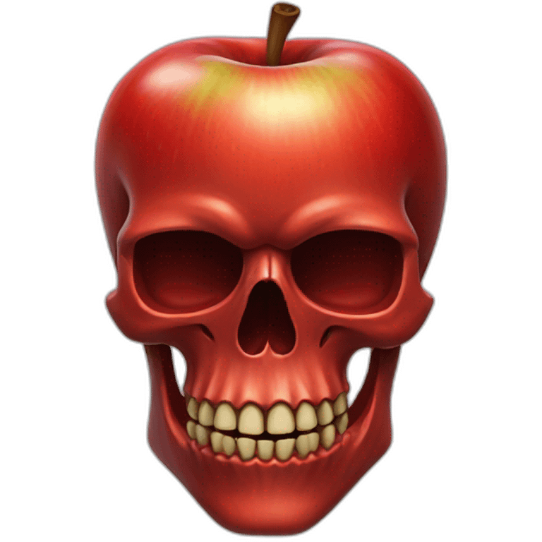 Red apple skull emoji