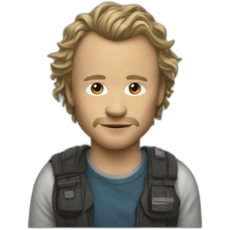 Heath Ledger wearing tee emoji