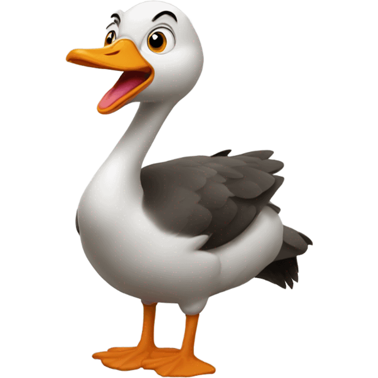 Crazy loco goose emoji