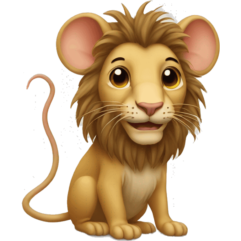 mouse with lion emoji