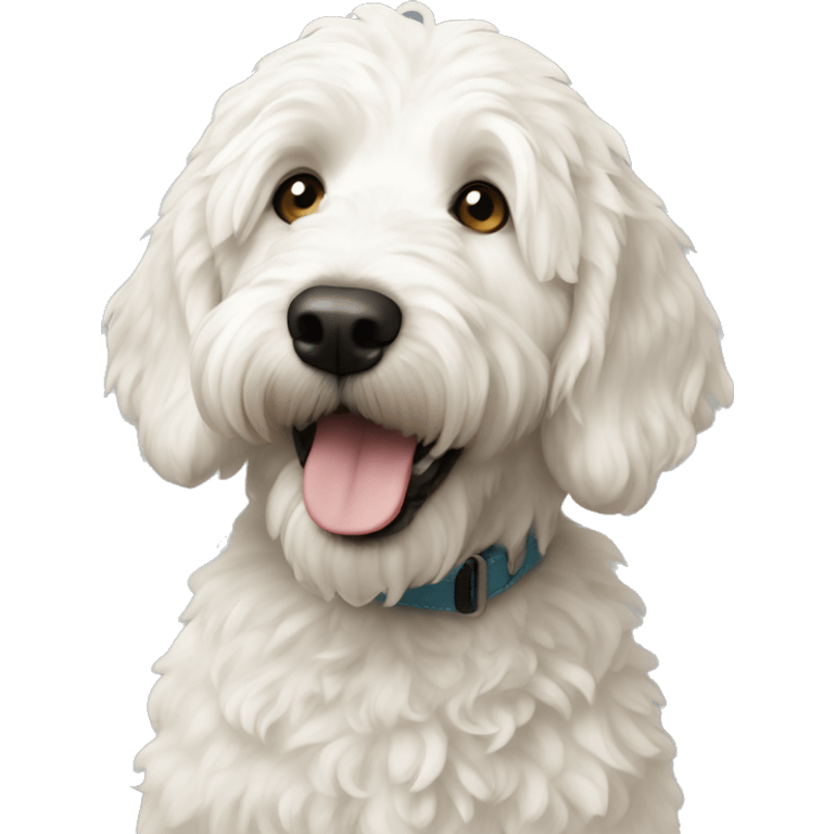 White golden doodle emoji