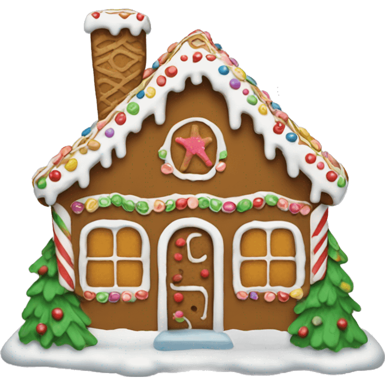 Gingerbread house emoji