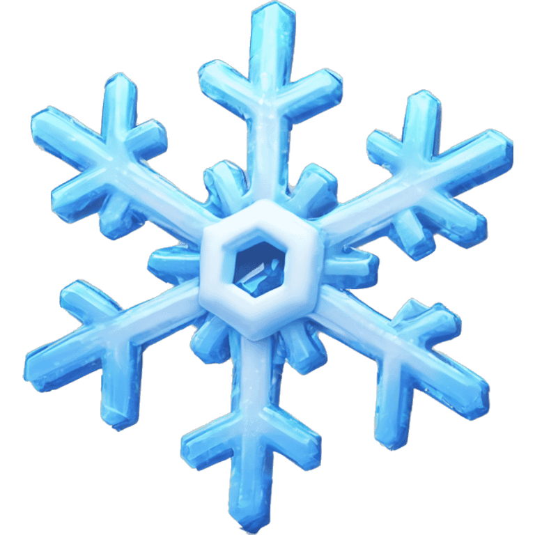 Blue and white snowflake, neon, mobile game, centered, high detail, game asset 3d, isometric art, 3d octane render, 3d asset, lens flare emoji