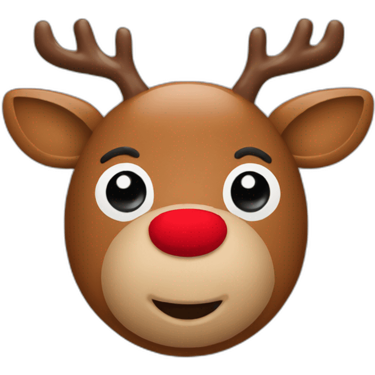 rudolph with red nose face emoji