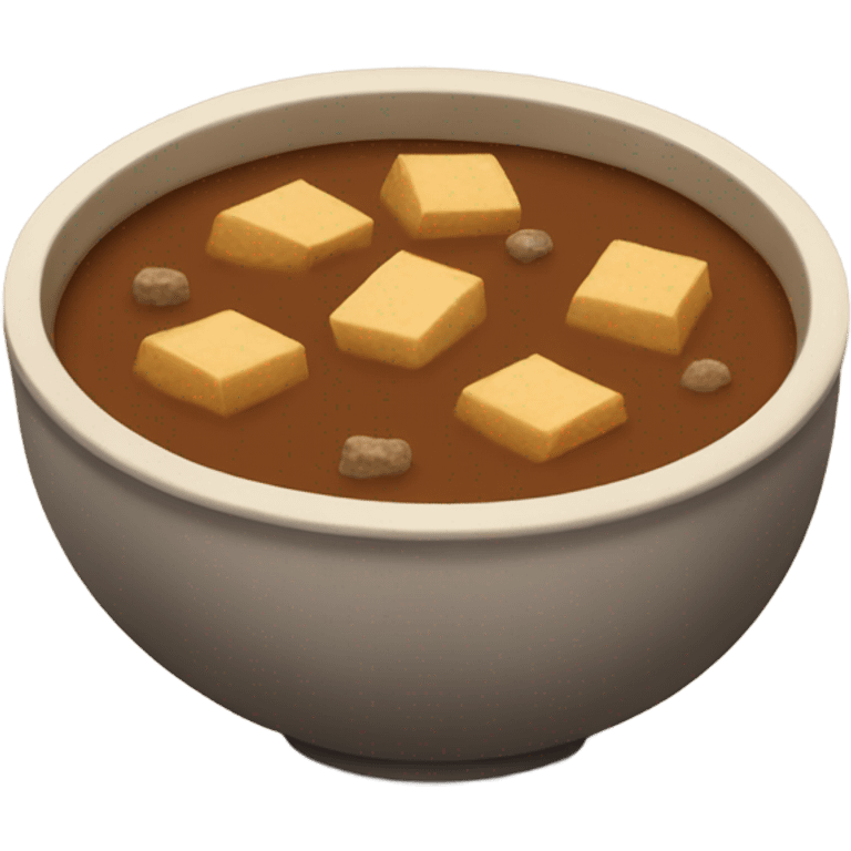 A brown soup with brown shunck  emoji