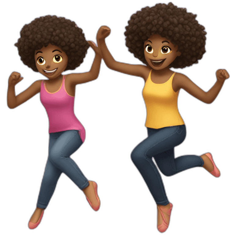 dance game playing girls emoji