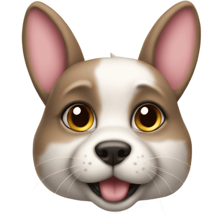 Cat dog bunny as one emoji