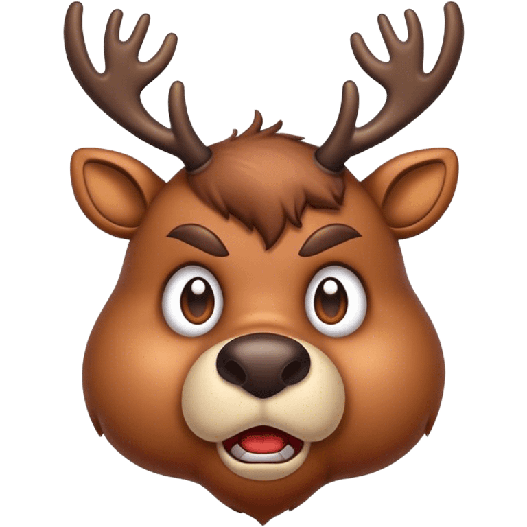 angry reindeer emoji