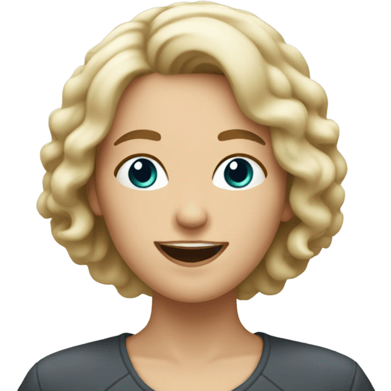 white woman with bob hair woman celebrating emoji