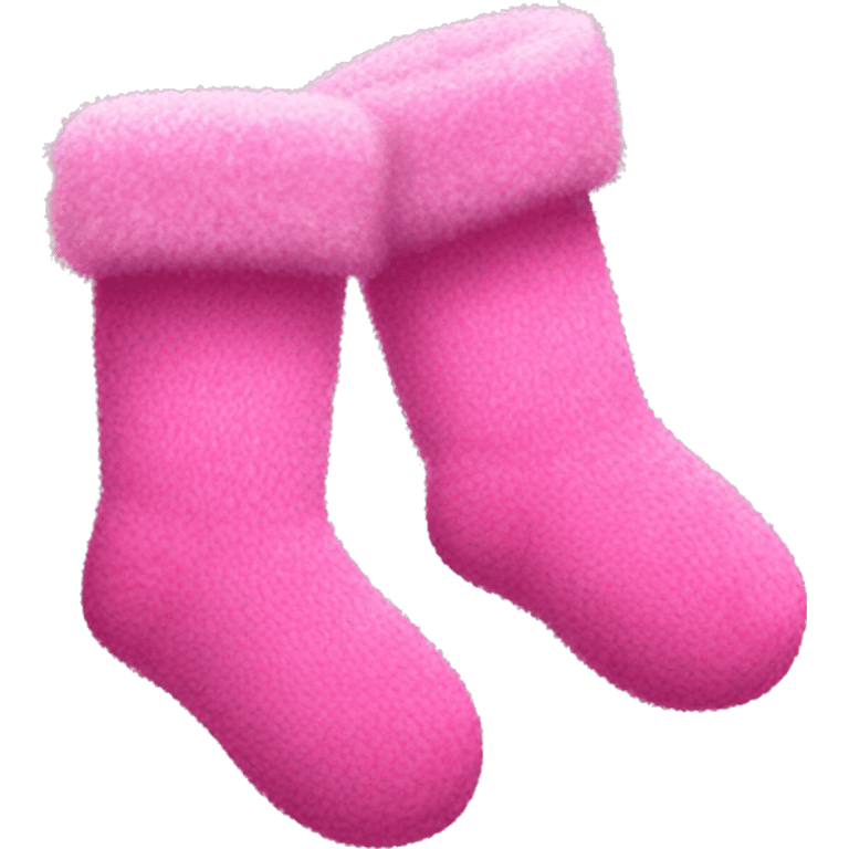 pair of pink fuzzy socks  emoji