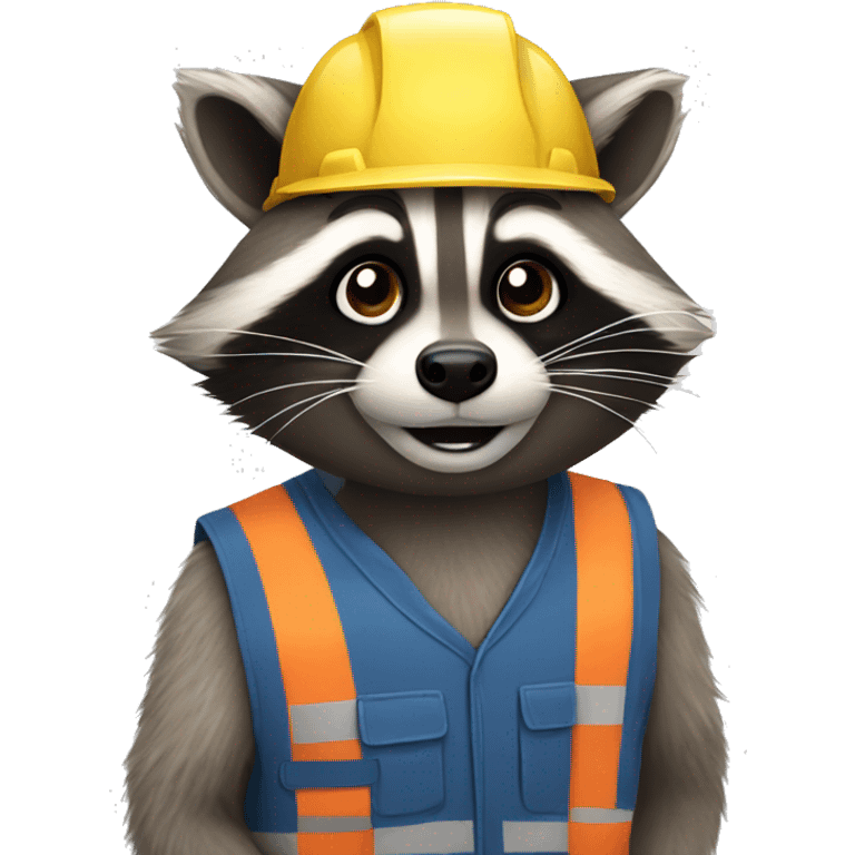 Raccoon at work emoji