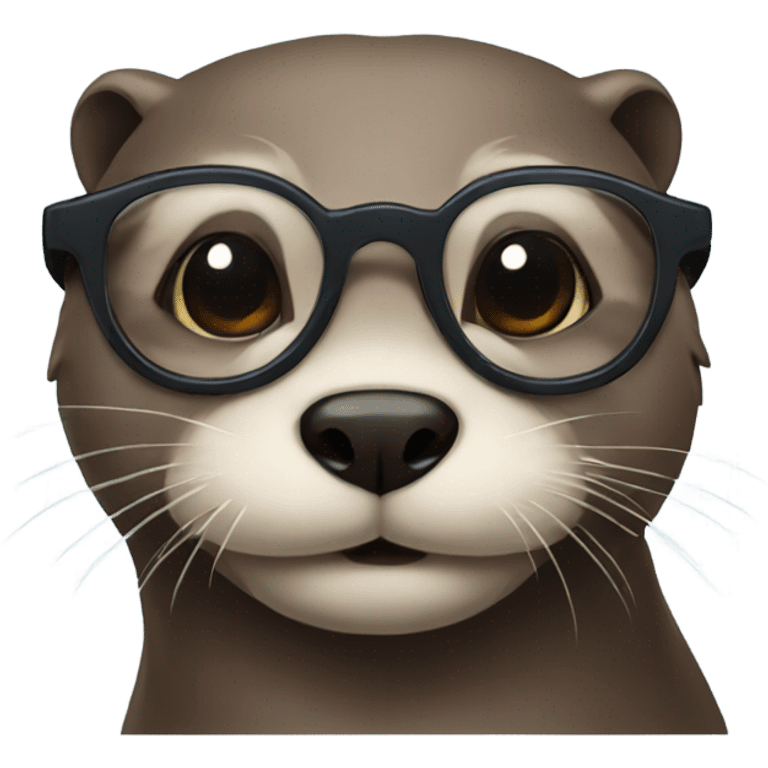 Otter with glasses emoji