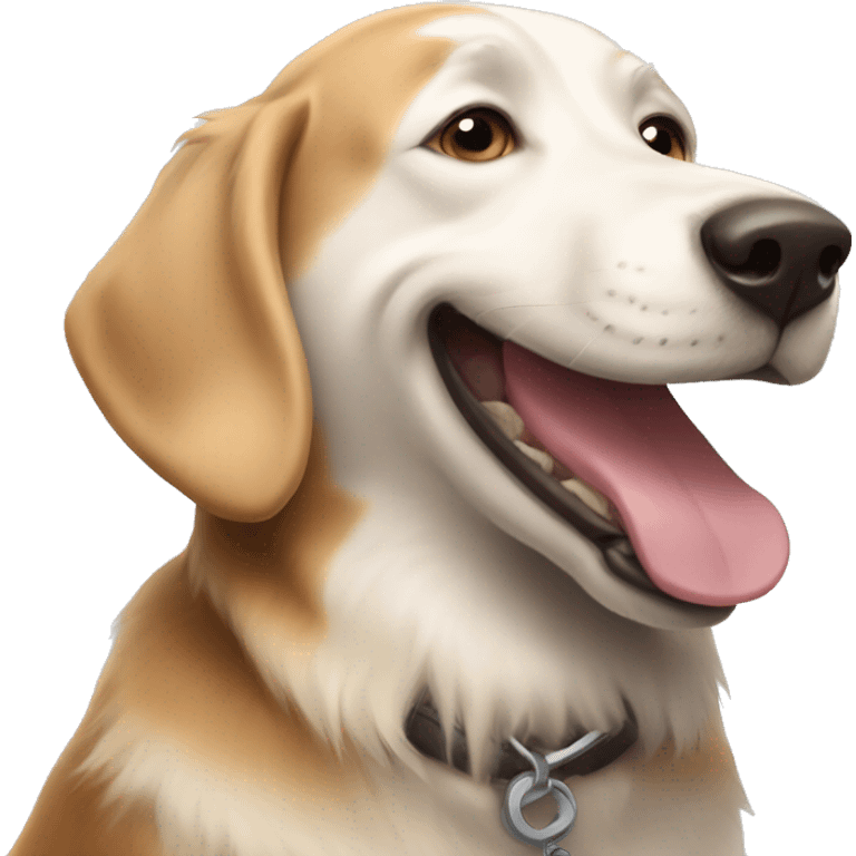 a happy elon musk dog emoji