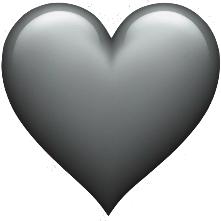 Gothic heart with greyscale colors emoji