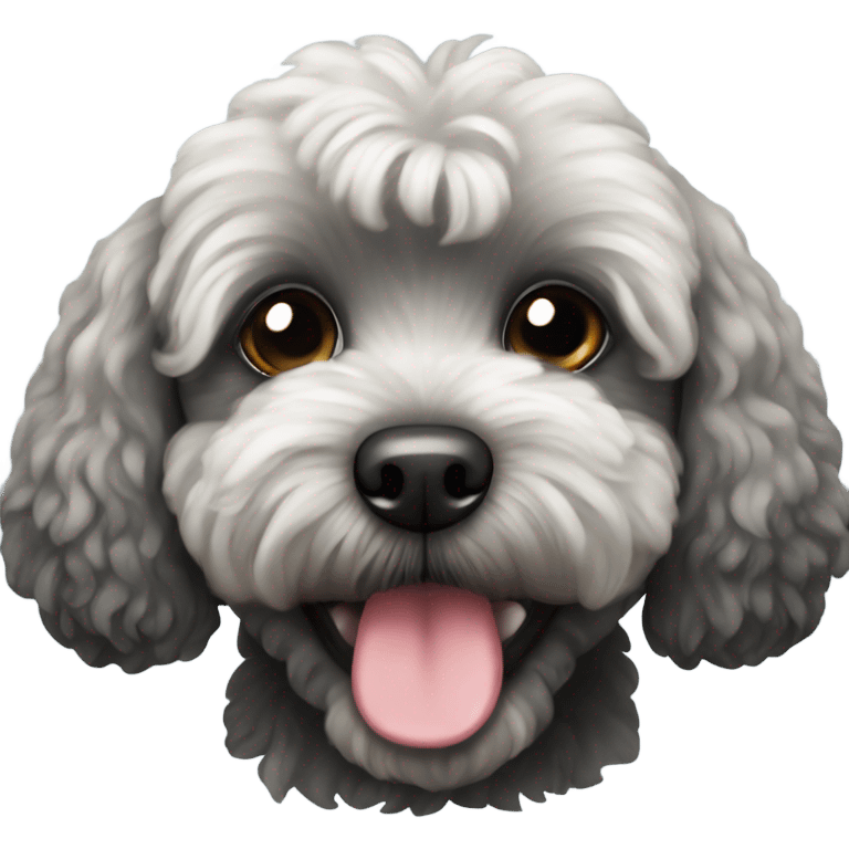 black maltipoo dog emoji