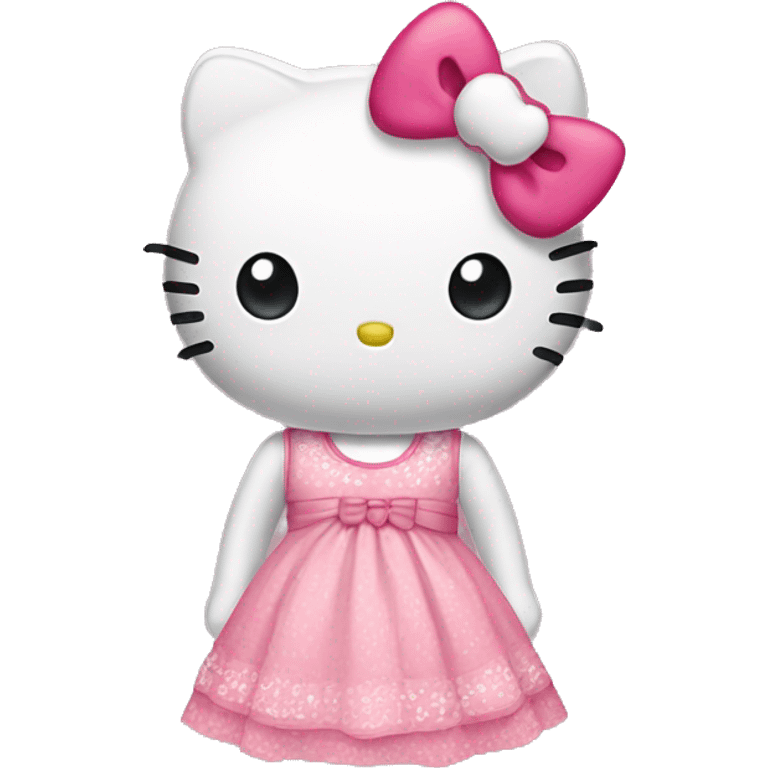 Hello kitty with dress emoji