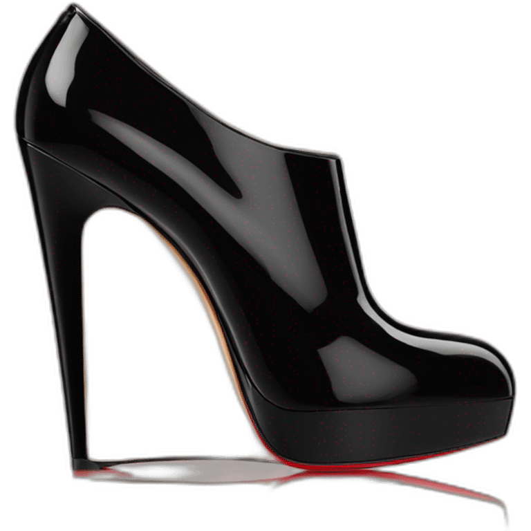 WEDGE heel LOUBOUTIN black PATENT emoji