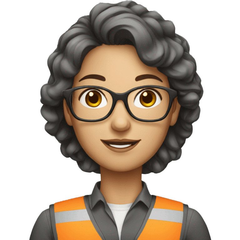 female engineer wearing glasses emoji