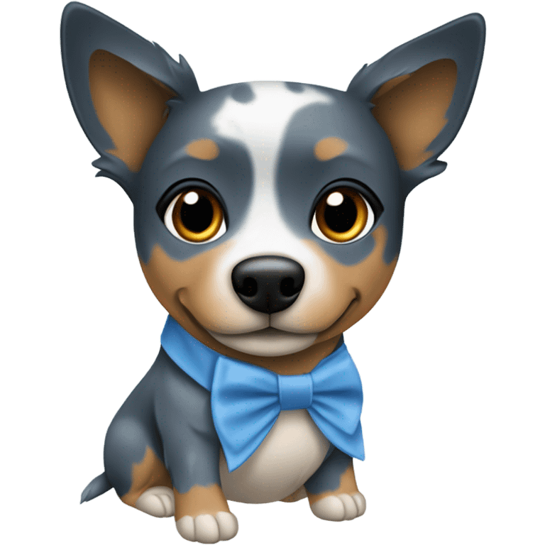 blue heeler wearing blue heels emoji