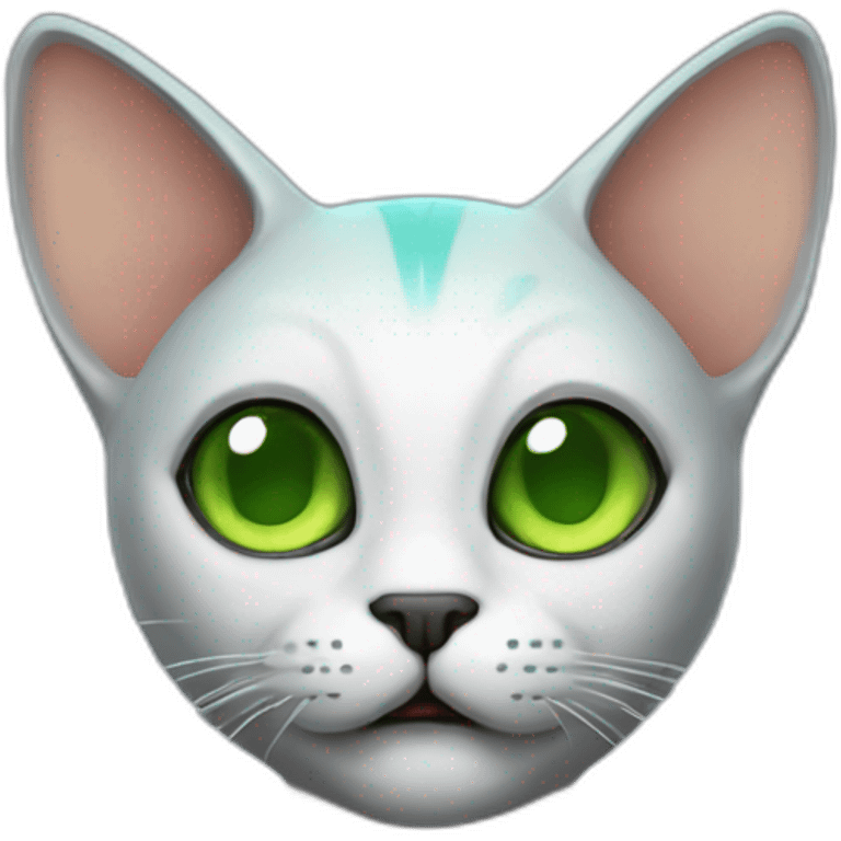 Alien cat cryng emoji