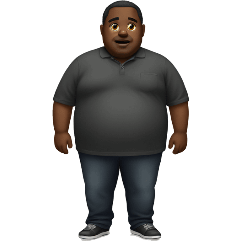 Fat black man emoji