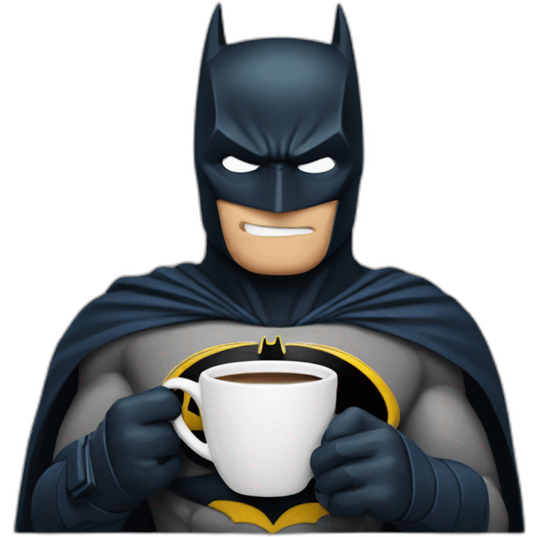 batman drinking coffee emoji