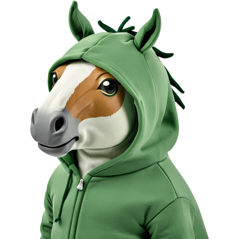 Horse with a hoodie emoji